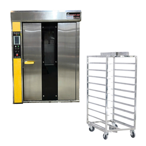 Wholesale Price Oven for Baking Bread 32 Trays With Trolley Iso Certificate <b>Rotary</b> Oven Oven Electric Vietnam Manufacturer - Product Image 1