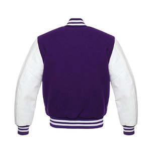 High Quality Letterman Varsity Jacket Woolen Lining Stand Collar Winter Wear Anti-Bacterial Front Men's Stylish - Product Image 5