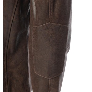 Chaqueta de Cuero con Cierre y Cuello Alto de Corte Moderno para Hombre, Ropa Deportiva de la Mejor Calidad, Ajuste Relajado y Transpirable - Product Image 6