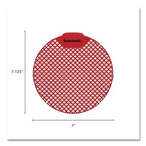 Boardwalk 1,8 oz. Filtre d'urinoir jetable solide parfum cerise rouge (lot de 12) - Product Image 3
