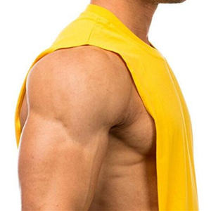 Logotipo personalizado Tallas grandes Algodón Gimnasio Fitness Hombres Stringer Chaleco Ocio Deportes Body Building Hombres Algodón Camiseta sin mangas para hombres - Product Image 6