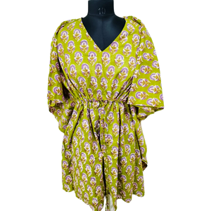 Kaftán Corto Informal Estampado Jaipuri para Mujer, Elegante y Moderno, Vestido OEM/ODM, Talla Única para Ocasiones Diurnas y de Club, Precio Económico - Product Image 1