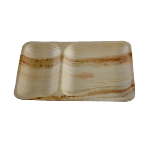 Plato de cena ecológico, platos en porciones desechables de hoja de palma, vajilla para boda - Product Image 4