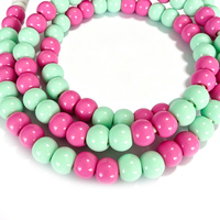 Câble de données USB 4-en-1 Macaron bicolore avec perles décoratives, cordon de charge pour téléphone, ornement pastel
