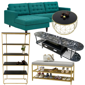 PK023 5-Piece <b>Modern</b> Luxury Living Room Furniture Combo Tufted Convertible <b>Sofa</b> <b>Bed</b> Adjustable Storage Home Fabric Furniture - Product Image 1