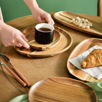 Hete Aanbieding! Op Voorraad: Acacia Houten Schaal, Houten Serveerblad, Op Maat Gemaakt Keuken Charcuterie Kaas Sushi Fruit Dessert Snack Borden Plank