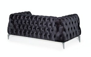 Juego de Sofás Chesterfield de Lujo con Cubierta de Madera Maciza, Modular, de Tres Plazas, con Estructura de Aglomerado, Duradero y Cómodo para Sala de Estar - Product Image 2