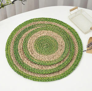 2023 Trending High Quality <b>Woven</b> Seagrass Straw <b>Mat</b> Classic Bamboo <b>Place</b> <b>Mats</b> for Wedding Decor Kitchen Table Light Tablemat - Product Image 5
