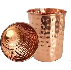 Taza exclusiva de cobre de alta calidad con textura brillante, perfecta para juegos de regalo y exhibiciones modernas para bebidas - Product Image 5