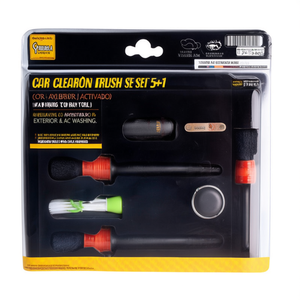 Ensemble de brosses de nettoyage de voiture 5+1 pièces pour l'intérieur, l'extérieur et le nettoyage de la climatisation - Product Image 3