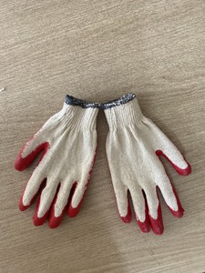 Guantes de látex recubiertos de goma vietnamitas, guantes de trabajo de seguridad antideslizantes anticortes, protección de algodón reutilizable semirecubierta para jardín - Product Image 3