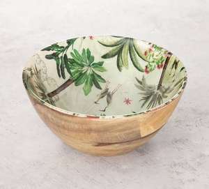 Best Selling Polished Disposable Large Capacity Handmade Wooden Salad Serving Bowl New Design Kitchen <b>Dinnerware</b> India Party Use - Product Image 5