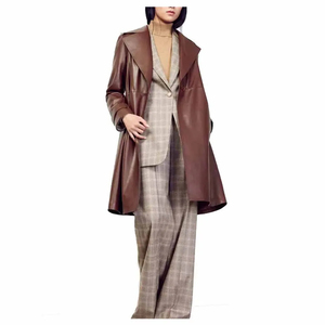 Abrigo de Cuero Genuino para Mujer, Diseño de Moda, Estilo Casual, Venta al Por Mayor 2026 - Product Image 6