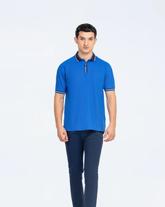 Chemise en tricot à col châle décontractée pour homme, été, unie, meilleure impression personnalisée, manches courtes, col de golf, t-shirt de haute qualité - Product Image 2