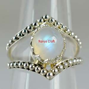 Rainbow Moonstone 925 Sterling Silver Handmade <b>Statement</b> <b>Ring</b> June Birthstone Jewelry Inlay Fine Perfect Gift for Her Birthday - Product Image 6