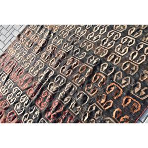 Alfombra turca clásica de área grande, tradicional, marrón, rojo, 6,4x6,1 pies, respaldo de látex de lana, Patchwork para pasillo rectangular para adolescentes, 10mm - Product Image 5