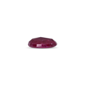 Rubis naturel d'Afrique 6,12 carats, pierre précieuse brute facettée, taille émeraude ovale, teinte rouge rose, 8 mm x 1 mm, traitée thermiquement pour accessoires de joaillerie - Product Image 1