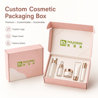 Boîte d'emballage cosmétique personnalisée avec logo, boîte pliable en papier avec insert pour coffret cadeau de soins de la peau, commandes personnalisées acceptées en Chine