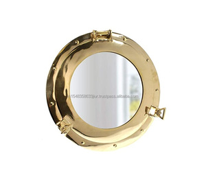 ที่มีคุณภาพสูงทองเหลือง Porthole กระจกโลหะใหม่ Porthole กระจกสำหรับตกแต่งบ้านใหม่ผนังกระจกในราคาขายส่ง - Product Image 5