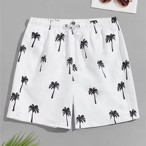 Fabricantes chinos Pantalones cortos de poliéster Hombres Pantalones cortos de baño con estampado personalizado Bloque de color Pantalones cortos para hombre - Product Image 1