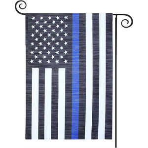 Paquete de 2 Banderas de Jardín con Línea Azul y Bandera Estadounidense - Banderas de Doble Cara de 12.5 x 18 Pulgadas para Homenajear a los Oficiales de Seguridad - Product Image 2