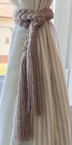Macrame <b>Curtain</b> Tieback, <b>Curtain</b> <b>Holder</b> No Drill Cozy Home Decor - Product Image 4