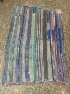 Hecho a mano Reversible Kantha sostenible cosido a mano Kantha tradicional Vintage 100% algodón hecho a mano Boho Chic Kantha - Product Image 5