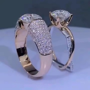 2024 Women's Superior Princess Cut Diamond <b>Ring</b> 14KT White Gold CVD Diamond Designed Wedding Factory <b>Moon</b> Sterling Silver Pearl - Product Image 1