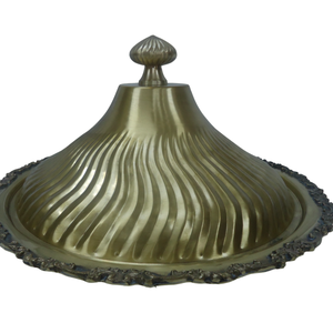 จานเสิร์ฟอาหารแบบคลาสสิกจานสแตนเลสสีทองสำหรับทำอาหารสำเร็จรูปสำหรับงานแต่งงานและโรงแรม - Product Image 1