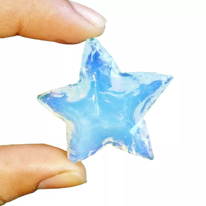 Étoile de croissant d'opalite de meilleure qualité, vente en gros, pierre précieuse de guérison sculptée à la main, étoile de croissant d'opalite pour la fabrication de bijoux - Product Image 4