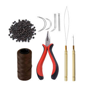 Kit complet de pinces professionnelles pour extensions de cheveux pour le coiffage en salon, extensions de cheveux à micro-anneaux et à nano-anneaux - Product Image 1