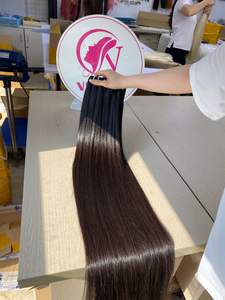 เครื่องทำผม100% แท้แบบเรมี่ธรรมชาติสุดหรูเครื่องทำผมมนุษย์จากเวียดนามแบบคู่สีดำล้วน - Product Image 4