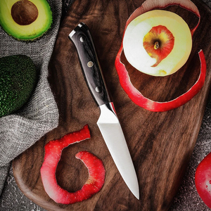 Grandsharp Modern Paring Knives Wood Handle High Carbon Stainless Steel Chef Cutting Fruit Paring Knife with <b>Black</b> Wood Handle - Product Image 3