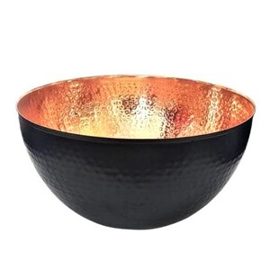 Cuenco de Metal resistente de diseño moderno, técnica personalizada, revestimiento de polvo marrón exterior para servir alimentos, vajilla decorativa para frutas - Product Image 2