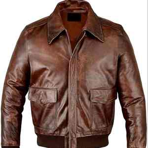 Veste en cuir haute visibilité, veste d'hiver, cuir de vachette de qualité supérieure, haut de gamme pour motocycliste, coupe ajustée, vêtements de moto, veste en cuir pour homme - Product Image 1