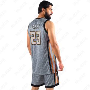 Custom <b>Basketball</b> Jersey Uniform Set Quick Dry Reversible Breathable Sleeveless Summer Sportswear Digital Print - Product Image 3