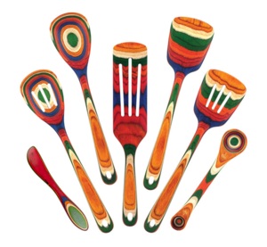 Utensilios de madera Mango Madera Ensalada Servidores Juego de 2 SERVIDORES DE ENSALADA DE MADERA JUEGO DE 2 HECHO A MANO ÚNICO KETCHENWAR - Product Image 6