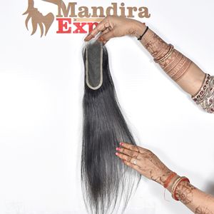 Extensiones de cabello humano vietnamita recto cierre 2*6 HD pelo humano indio virgen templo alineado cutícula completa al por mayor 100% - Product Image 4