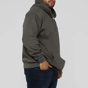 High Quality Comfortable Hem Hoodie For Men Drop Shoulder Latest Design OEM Solid Color Men's <b>Trendy</b> Winter Collection <b>Hoodies</b> - Product Image 5