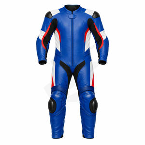 Combinaison de course en cuir pour moto pour homme, une pièce, équipement de conduite de moto avec protection des genoux, logo personnalisé, vêtements de sécurité pour motard, OEM ODM - Product Image 1