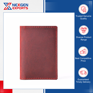 Porte-cartes de crédit en cuir véritable de qualité supérieure, style vintage, blocage RFID, disponible en gros, fiable - Product Image 4