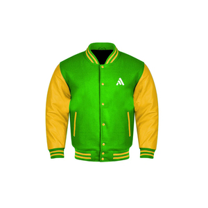 Veste Varsity en cuir d'hiver de haute qualité avec broderie personnalisée de logo de luxe Streetwear pour hommes - Product Image 1