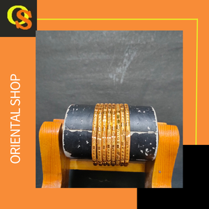 กำไลข้อมือชุบทอง22CT รูปทรงกลมทำด้วยมือดีไซน์ทันสมัย - Product Image 4