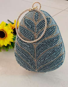 กระเป๋าคลัทช์สำหรับเจ้าสาวตอนเย็นหลายสีลายนูนทำด้วยมือมาใหม่ - Product Image 3