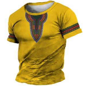 2025เสื้อยืดดาชิกิสำหรับผู้ชายสไตล์แอฟริกันแบบดั้งเดิมเสื้อผ้าแขนสั้นลำลองย้อนยุคแนวสตรีทวินเทจ - Product Image 3