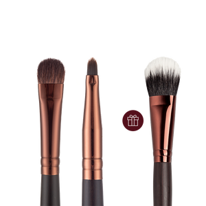 Kit Profesional de Maquillaje - Brochas Planas de Nylon y Lana para Ojos, Labios, Rostro, Cejas y Delineador - Product Image 1