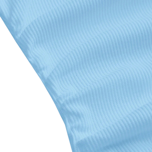 Débardeur côtelé dos nageur pour femme, sans manches, coupe ajustée, en maille extensible, décontracté, respirant, pour l'été, bleu ciel - Product Image 5