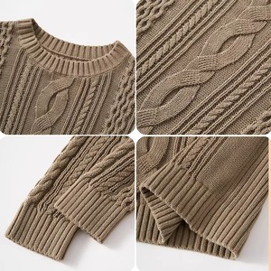 Suéter de punto para hombre, prendas de punto de algodón, suéter de Color sólido, fabricante, cuello redondo, manga larga, suéter de punto para hombre - Product Image 2