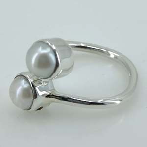 Bague artisanale en argent sterling 925 avec perle d'eau douce, style bohème, pierre de naissance de juin, cadeau idéal pour son anniversaire ou son anniversaire de mariage - Product Image 2