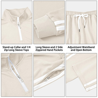 Nouveau design personnalisable – Survêtement décontracté en molleton de coton pour homme, col en V, manches courtes, fermeture éclair, motif uni, séchage rapide, respirant